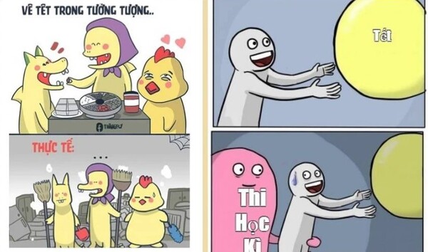 Ảnh meme tết của học sinh