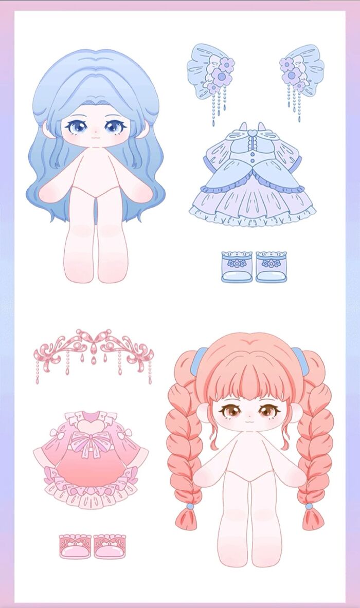 Ảnh paper doll búp bê chibi