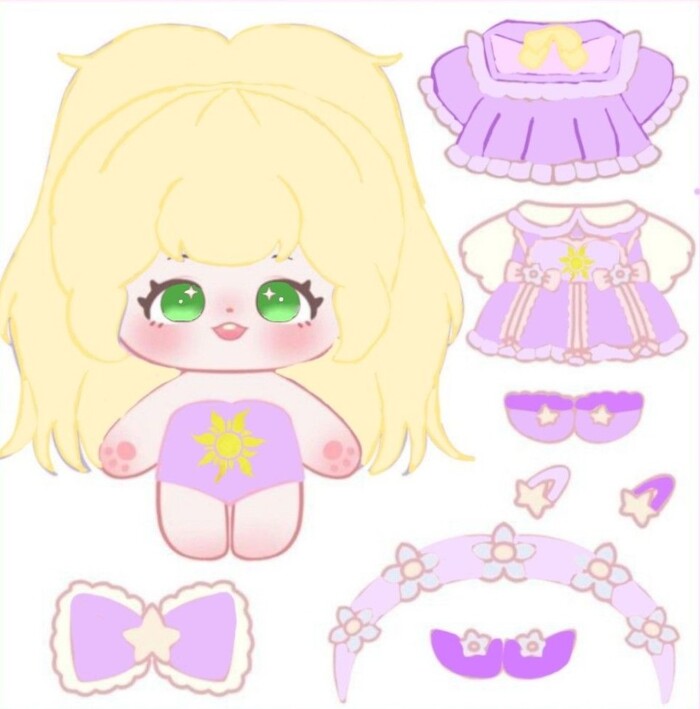 Ảnh paper doll chibi cute