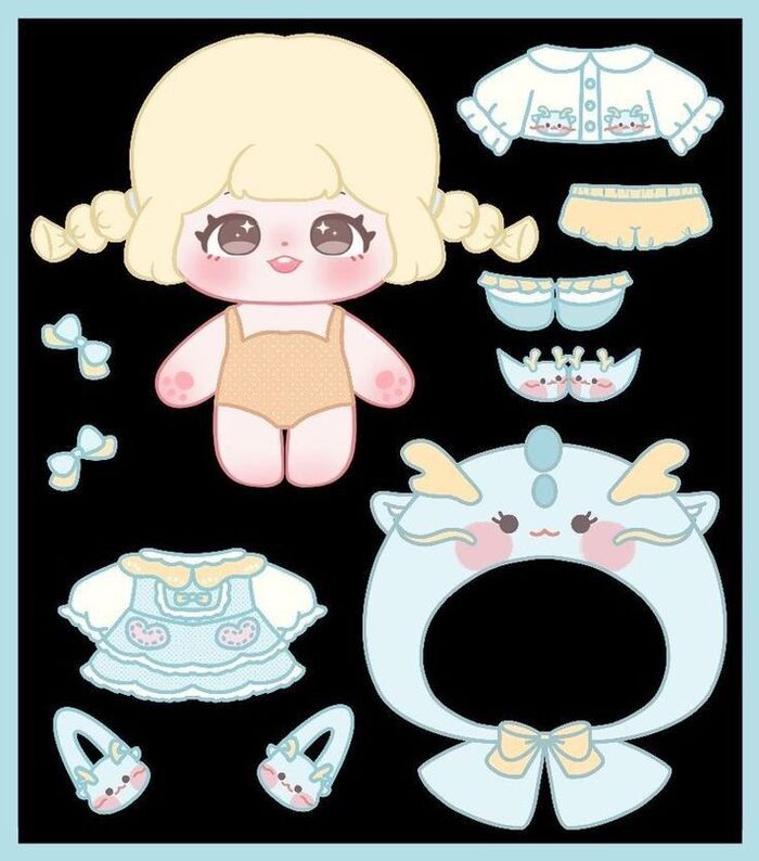 Ảnh paper doll chibi đáng yêu