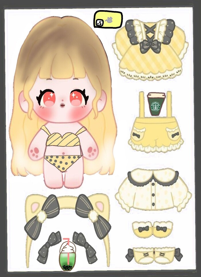 Ảnh paper doll chibi hoạt hình