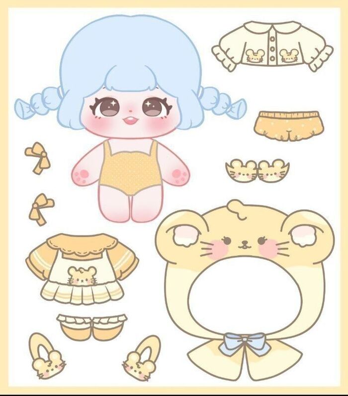 Ảnh paper doll chibi kawaii