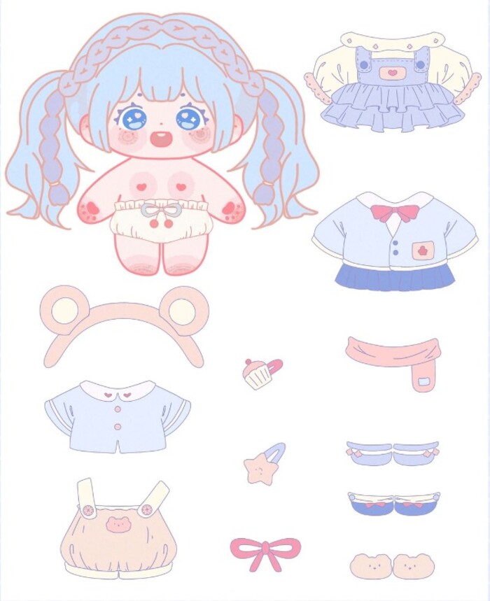 Ảnh paper doll chibi sắc nét