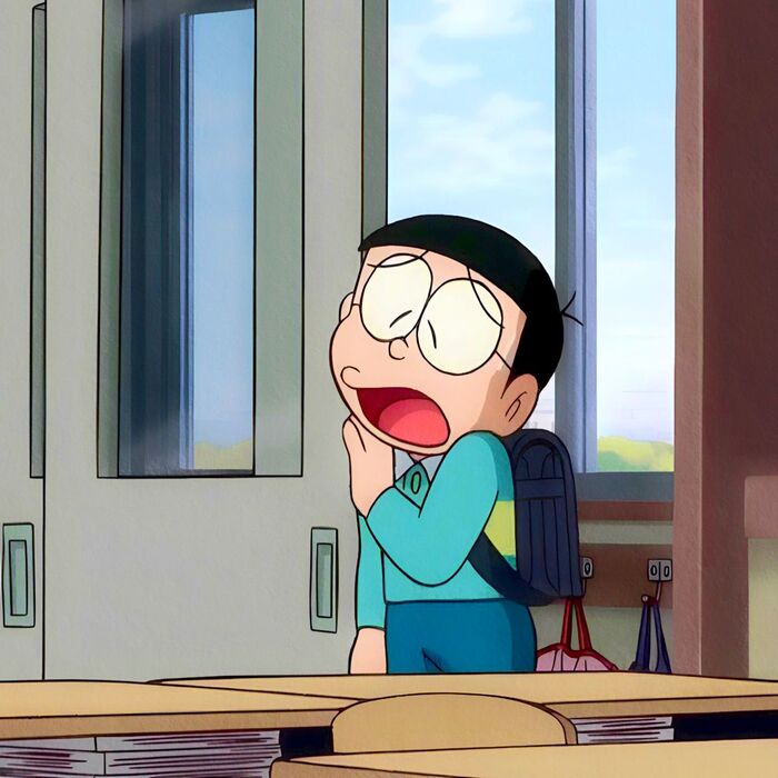 Ảnh vẽ nobita chibi ngáp ngủ