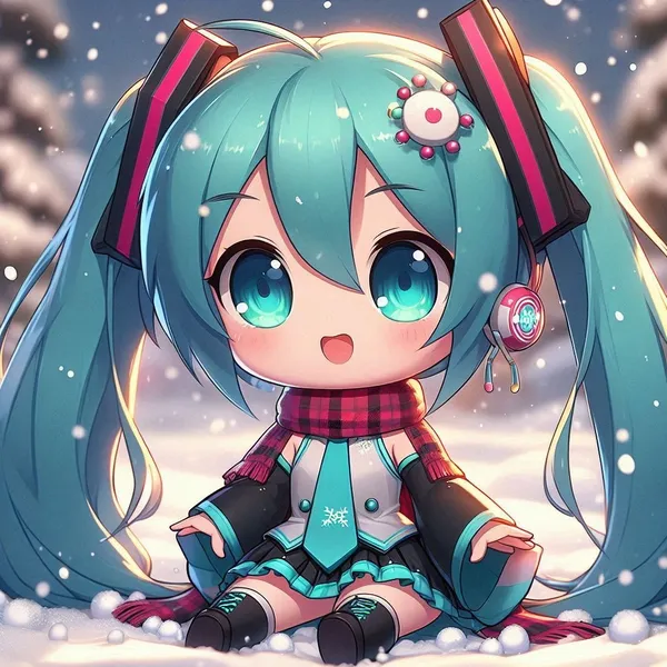 Avatar Miku chibi dễ vẽ