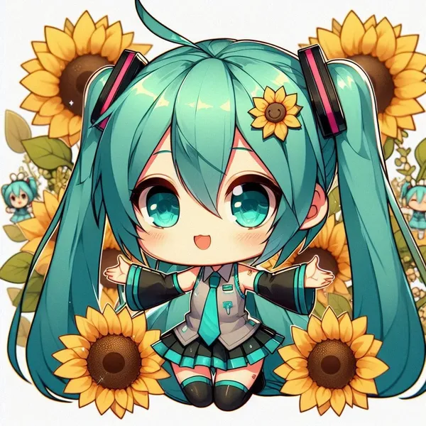 Avatar Miku chibi đẹp