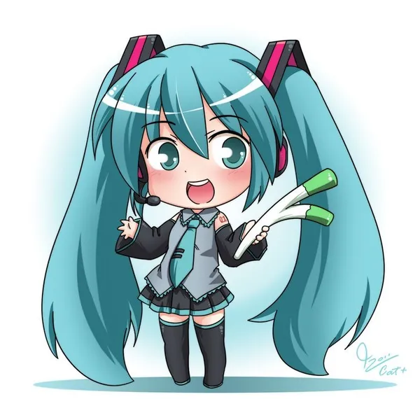 Hình Miku chibi dễ vẽ