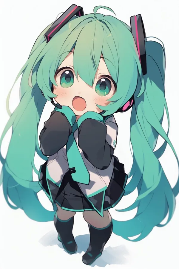 Hình ảnh Miku chibi dễ vẽ