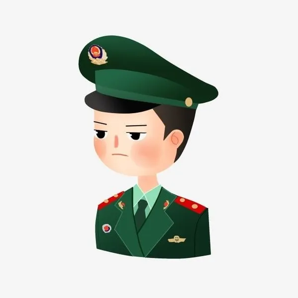 Hình avatar chú bộ đội chibi đơn giản