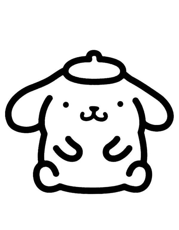 Hình tô màu Cinnamoroll đơn giản