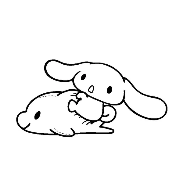 Hình tô màu Cinnamoroll nghịch cá voi